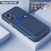 Sarung Dof A78 Oppo สำหรับ Oppo A78 5G A58สี่เหลี่ยม TPU ซิลิโคนนุ่มเหลวเคสกันกระแทกมือถือเคสโทรศัพท์เคสคู่ฝาครอบที่ใส่บัตรด้านหลัง