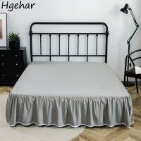 Ruffled Bed Skirt with Split Corners Home Korean Style HOTEL Basic Washable Lace Patchwork Stylish Simple Ins Non-slip Design