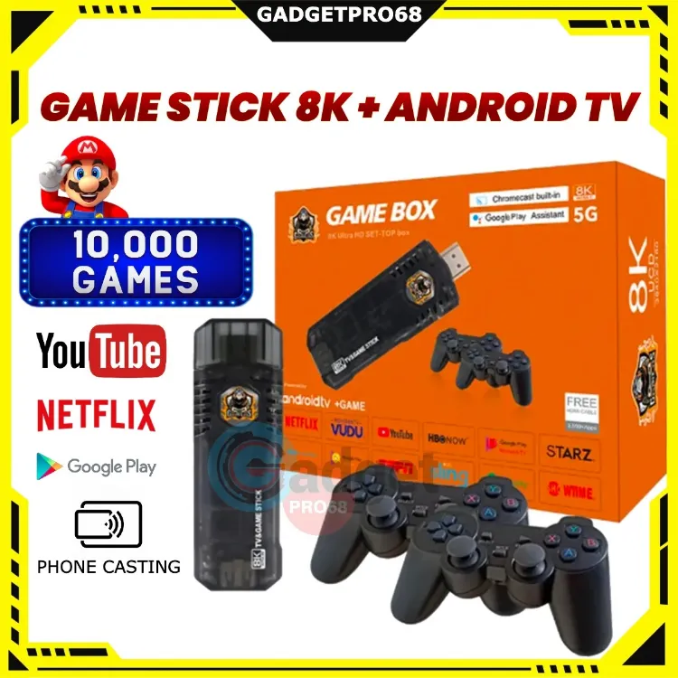 New Game Stick 4k X8 Original 10000 Game Retro Video Game Consoles
