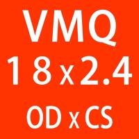 โอ Od14/15/16/17/18/19/20มม. ซิลิคอนซีลสีแดงปะเก็นซิลิโคน/Vmq ยางหนา10ชิ้น/ล็อตแหวนโอริงแหวนรอง2.4มม. (Od18Mm)