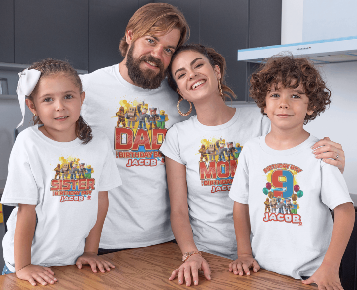 Roblox Birthday Png, Custom Family Matching Png, Kids Party