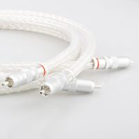 8AG RCA Analogue Cable Interconnect cable Audio video extension cable OCC Silver Plated With Silver Plated RCA Plug