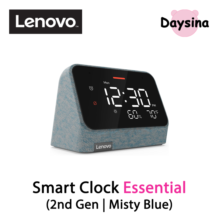 Lenovo Smart Clock Essential (2nd Gen) with Alexa Builtin, Digital LED