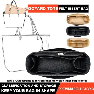 EverToner Felt Insert Organizer For Goyard GM PM Mini Tote Bag Womens  Handbag Inner Purse Travel Cosmetic Liner Bags Shaper