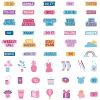 50Pcs Colorful Plan Decals Planner Stickers To Do List Label Scrapbooking Decor Daily Plan Sticky Notes Memo Note Stickers  Labels