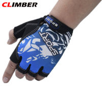 Climber【จุดจัดส่งรวดเร็ว】ถุงมือขี่จักรยานถุงมือกันลื่นระบายอากาศบางเฉียบถุงมือครึ่งนิ้วสำหรับทุกเพศสำหรับตกปลาปีนเขากิจกรรมกลางแจ้ง