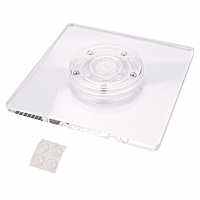 Acrylic Square Cookie Decorating Turntable Cookie Stencils Holder Cookie Sugar Turntable Swivel for Royal Icing(5.9In)