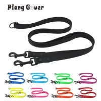 PVC Waterproof Dog Leash Double-headed Pet Leashes Outdoor Walk Training Soft 2 Heads Traction Rope Cross-body