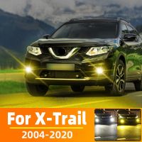 โคมไฟไฟ LED รถตัดหมอก2ชิ้นสำหรับ Nissan X-Trail T30 T31 T32 2004-2015 2016 2017 2018 2019 2020ไฟขับขี่ด้านหน้า