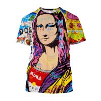 Jumeast 3D Pop Art พิมพ์สาวเซ็กซี่กราฟิกเสื้อยืดสำหรับชาย Casual ขนาดใหญ่เสื้อ T Streetwear Mona Lisa ความงามเสื้อผ้า