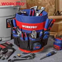 WORKPRO กระเป๋าเครื่องมือ51กระเป๋าพอดีกับ3.5-5แกลลอนที่เก็บเครื่องมือเข็มขัดเครื่องมือถัง (ไม่รวมเครื่องมือและถัง)