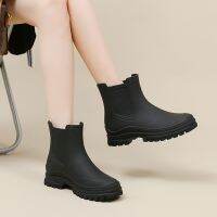 Rain Boots Women Chelsea Rain Boots Womens Galoshes Waterproof Rubber Non-slip Rainshoes Fishing Water Shoes Botas Lluvia Mujer