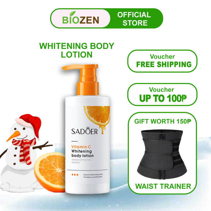 Sadoer Vitamin C Whitening Body Lotion 250g Helps produce Collagen to