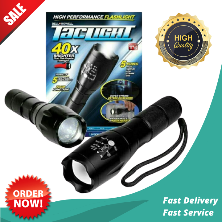 ORIGINAL Bell Howell 1176 Taclight High-Powered Tactical Flashlight with  Modes  Zoom Function Lazada PH