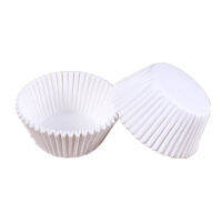 100pcs Pure White Cupcake กระดาษ Liners กรณีมัฟฟินถ้วยเค้กเบเกอรี่ทาร์ตไข่ถาดอุปกรณ์ครัว Pastry ตกแต่งเครื่องมือ-Siogue