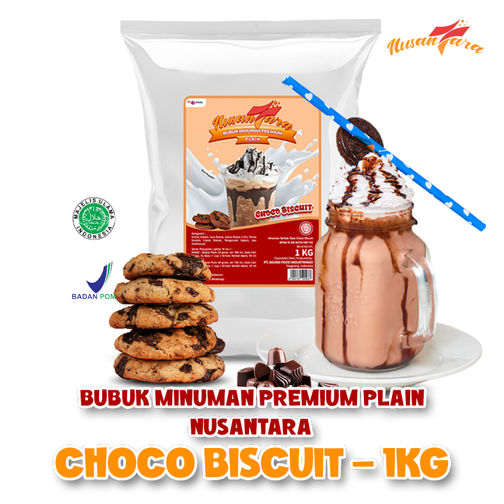 OMURA POWDER Bubuk Minuman Premium Plain Tanpa Gula Rasa Choco Biscuit ...