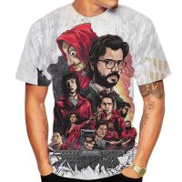 La Casa De Papel Men Women 3D Print T-shirts Money Heist Tee TV Series Men Short Sleeve House of Paper Oversized T Shirt Tops