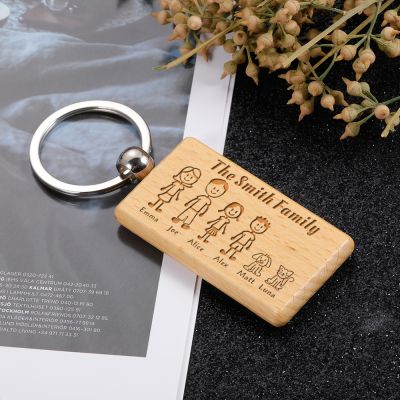 【CW】◎✷✐  Keychain Personalized Engraved The Smith Children Keyring Keychains Men