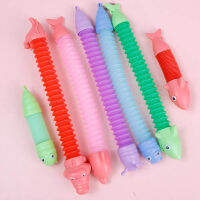 Xiu14pcs Creative Children S Variation Decompression Tube ของเล่นไดโนเสาร์ Shark การ์ตูนสัตว์ DIY ของเล่นยืดพวงกุญแจจี้ Giftsc12-58