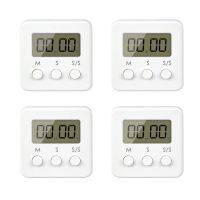 4 Pieces Digital Kitchen Timer,Short-Term Timer,Mini Kitchen Clock with Alarm for Kitchens,Offices,Sports,Cooking,Etc