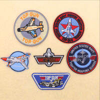 ภาพยนตร์ Top Gun ผ้าปักแพทช์ US Air Force ป้ายเสื้อผ้าอุปกรณ์เสริมเย็บปักถักร้อยเหล็กบนแพทช์ DIY เครื่องแต่งกาย Appliques-HVA STORE