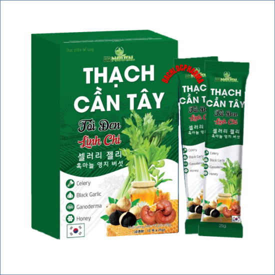 Thạch cần tây tỏi đen linh chi- giúp thải mỡ,siết cân hiệu quả - ảnh sản phẩm 1