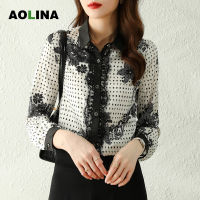 AOLINA 2023เสื้อไหมหม่อนอากาศต่างประเทศขนาดใหญ่,ผู้หญิงเวอร์ชั่นภาษาเกาหลีผ้าไหมแท้ใหม่สำหรับฤดูใบไม้ผลิ