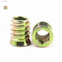 ❍❀ 10pcs M6 M8 M10 Steel Metal Hexagon Hex Socket Drive Head Embedded Insert Nut E-Nut for Wood Furniture Inside and Outside Thread