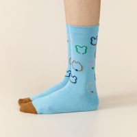 [WARMGREY TAIL] SMALL&amp;BIG - BLUE SOCKS 230 - 280mm (free size)