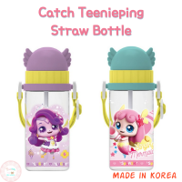 Catch Teenieping Wing Strap Straw Bottle Teenieping ขวดน้ำ Luckyping Bottle Splashping Bottle Made in Korea Kids Children Drinkware