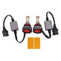 2Pcs V18 4 Face 8000Lm Csp Car Headlight 60W / 360 Degree No Dead Angle Lighting Lamp 3 Kinds Of Lights Can Be Replaced H11