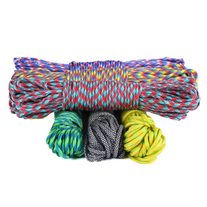 531เมตร Paracord Clothesline เชือกร่มชูชีพสายคล้องสำหรับการเอาตัวรอดกิจกรรมการปีนเขาตั้งแคมป์