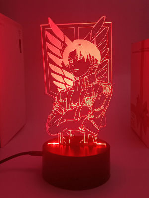 Attack on titan Shingeki no kyojin levi akerman 3d led lamp for bedroom manga night lights anime action figure Decoration gift