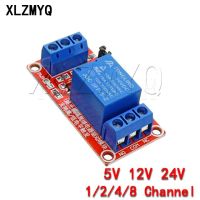 แผงวงจรโมดูลรีเลย์ Dc 5V 12V 24V 1 2 4 6 8ช่องสัญญาณพร้อมออปโต้คัปเปลอร์/ ทริกเกอร์ระดับโมดูลสูงและต่ำสำหรับ Arduino Raspberry Pi