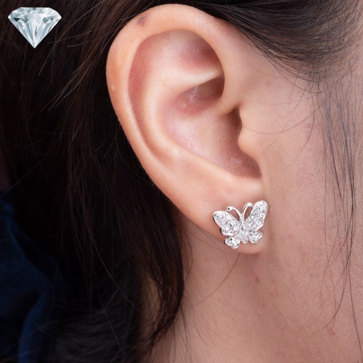 malai-gems-ต่างหูเพชร-เงินแท้-silver-925-เพชรสวิส-cz-เคลือบทองคำขาว-รุ่น21005327-แถมกล่อง-ต่างหูcz-ต่างหูเงินแท้