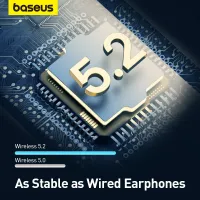 Baseus Bowie หูฟังบลูทูธไร้สายหูฟัง TWS W15 5.2 Hi-Fi สำหรับกีฬาหูฟังเพลงหูฟังควบคุมแบบสัมผัสหูฟัง IP54เฮดเซ็ตกันน้ำ