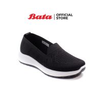 COD dsgrtytrytry Bata บาจา รองเท้า Slip on รองเท้าใส่เดิน แบบสวม Walking shoes รองเท้าผ้าถัก knit นุ่ม สบาย กระชับเท้า สำหรับผู้หญิง รุ่น Jason สีดำ 5596273