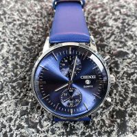 TheSuFeng han editionleather strap watch male students leisure contracted calendar display noctilucent waterproof wrist watch นาฬิกา﹊