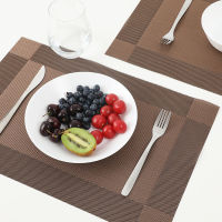 pc PVC Placemats ล้างทำความสะอาดได้สำหรับโต๊ะรับประทานอาหาร Mat Non - slip Placemat ชุดอุปกรณ์ครัวถ้วย Coaster ไวน์ Pad Coasters ชุด-mu xuan trade