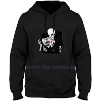 Skeleton Love Galaxy 2 Long Sleeve Sweatshirt Casual Hoodie Size XS-4XL