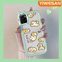 YIWESAN เคสสำหรับ VIVO Y15s Y15a Y01การ์ตูนแมวน่ารักใหม่สีสันสดใสซิลิโคนนิ่มเคสโทรศัพท์โปร่งใสสร้างสรรค์เคสป้องกันเลนส์กล้องมอนสเตอร์น้อยเคสกันกระแทก