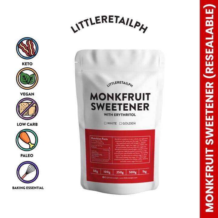 Hot haihui1744 Monkfruit Sweetener with Erythritol (White and Golden