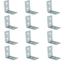 12 Pcs/Set L-Shaped Corner Brackets Metal Corner Braces Drawer Shelf Wall Bracket Fixing Right Angle Corners Furniture Brace