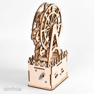 [SIMHOA] MagiDeal 3D Wooden Puzzle for Kids, DIY Music Wood Craft Kits Present