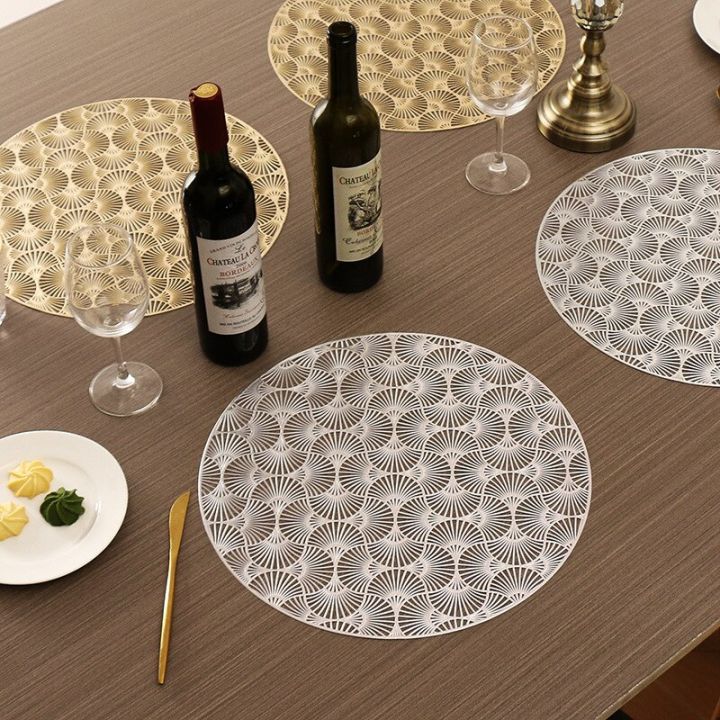 Alas Tatakan Piring Gelas Meja Makan Lingkaran Pvc Table Mats Placemats Elegan Bulat 7700