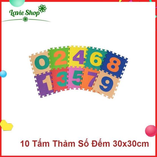 Bộ 10 miếng thảm xốp mềm lót sàn bộ số đếm cho bé - ảnh sản phẩm 1