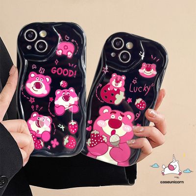 เคสกันกระแทกการ์ตูนขอบโค้งเป็นลอน3D สำหรับ Infinix 30i ร้อน12 10 9 8 11 30 20 Play Smart 6Plus 7 6 5 Note 12 G96ร้อน8 9 10Lite เคสลายสตรอเบอร์รี่หมีนิ่ม