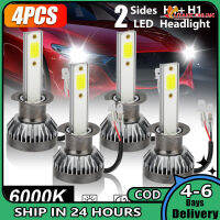 4ชิ้น H1 F2ไฟหน้ารถมอเตอร์ไซค์แบบ Led การเปลี่ยนแปลงหัวหลอดไฟไฟสูงต่ำ19200lm Ip68ขาวสว่าง6000K กันน้ำ