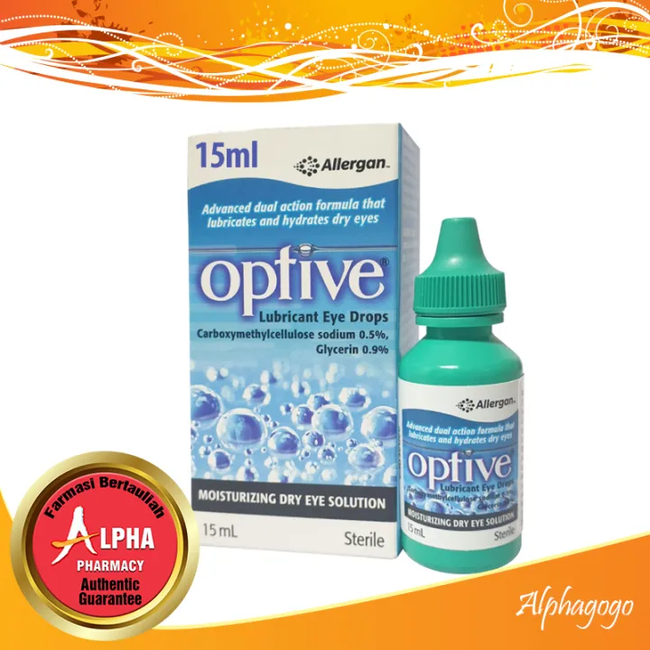 OPTIVE (Carmellose sodium + Glycerin Eye Drops) 15ml Lazada