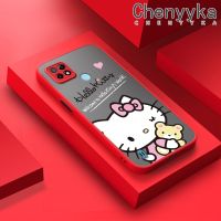 Chenyyka เคสปลอกสำหรับ Realme C21 C21Y C25Y เคสกรณีการ์ตูนน่ารักคิตตี้แมวฝ้าใสฮาร์ดโทรศัพท์ปลอกเด็กผู้หญิงกันกระแทกซิลิโคนเต็มปกหลังกล้องป้องกันกรณี